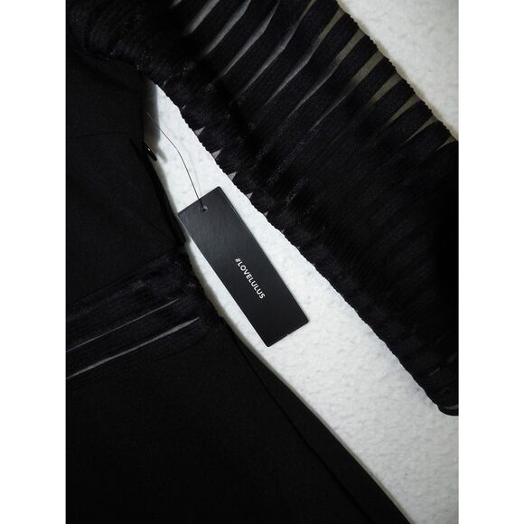 NWT Lulu's Perfect Striped Mesh Bodycon Black Lined Dress 251034 | Small - Picture 11 of 13